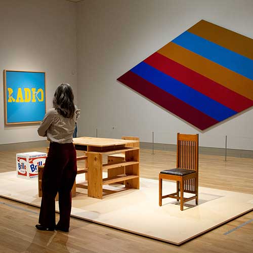 Installation shot of new arrangement in Virginia Steele Scott Galleries of American Art 