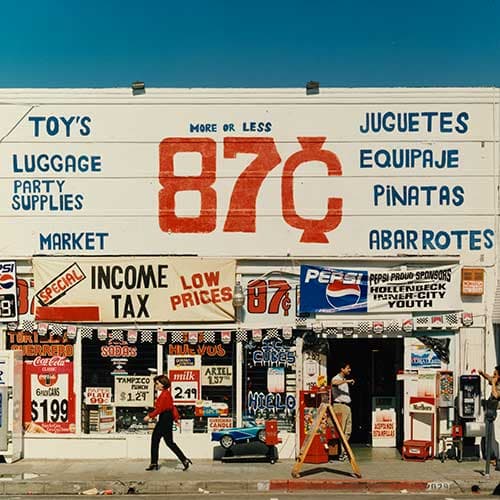 John Humble, 2029 1st Street, Boyle Heights, Feb. 26, 1998, chromogenic print. Ruth Rowland Hall Memorial Book Endowment, 2016. © John Humble, 2019. The Huntington Library, Art Museum, and Botanical Gardens.