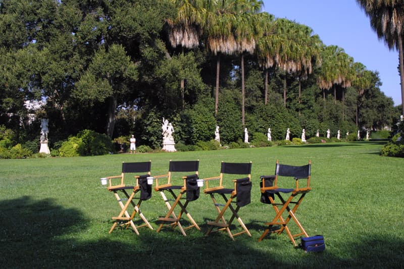 Row of director chairs on the North Vista