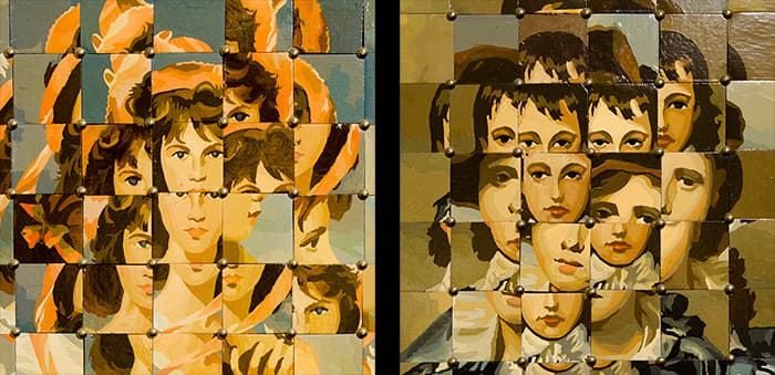 Blue Boy painting montage