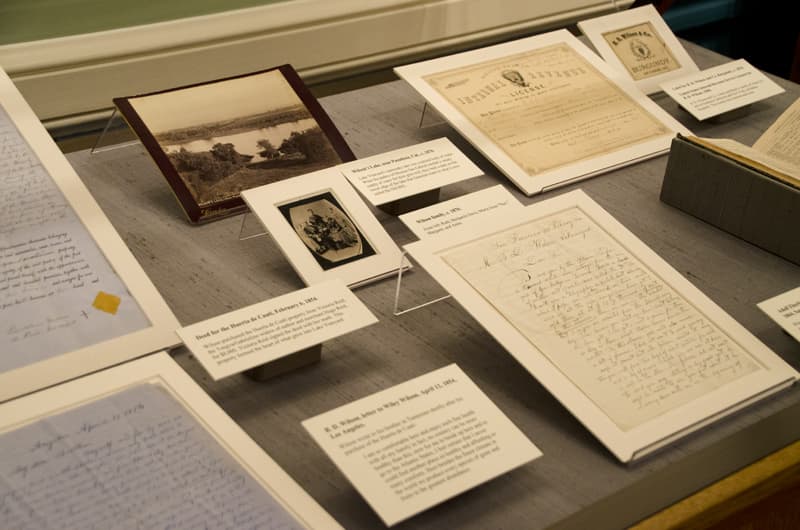 Items on view in the exhibition “Cultivating California: Founding Families of the San Marino Ranch.”