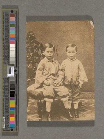 Miscellaneous photographs and postcards, including photographs of Hammer with his Historical Collection of Lamps