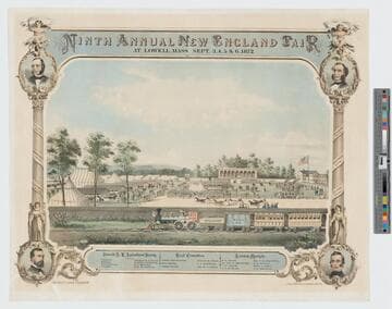 Ninth annual New England fair at Lowell, Mass. Sept. 3, 4, 5 & 6, 1872