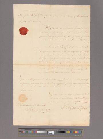 Warrant for execution of Samuel Crawford, Morristown, from George Washington