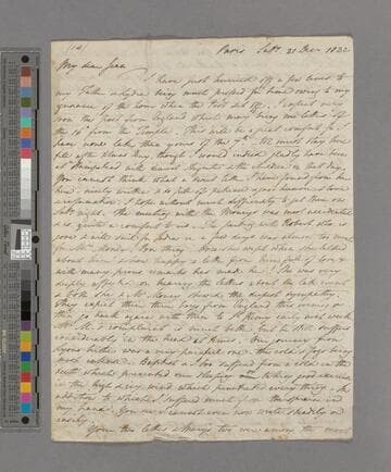 Thomas Gisborne Babington. Letter to Jean Babington