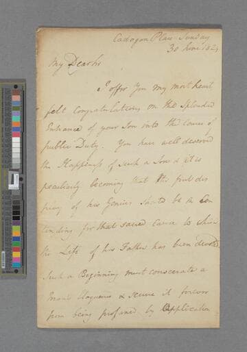 Sir James Macintosh. Letter to Zachary Macaulay