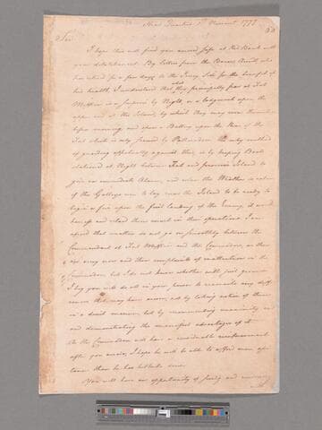 Letter from George Washington, headquarters near Whitemarsh, to Brigadier General James Mitchell Varnum