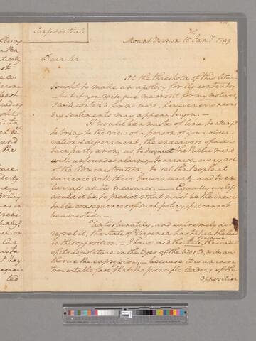 Letter from George Washington, Mount Vernon, to Patrick Henry