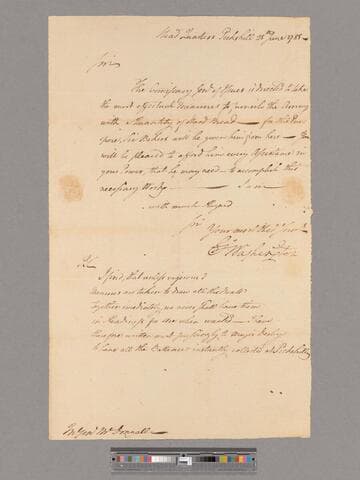 Letter from George Washington, headquarters Peekskill, to Major General Alexander McDougall