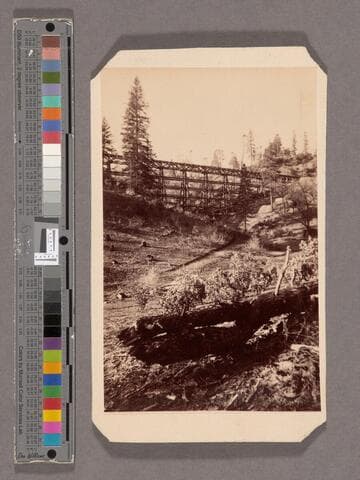 Trestle Bridge, 120 feet high, 600 feet long, Clipper Ravine