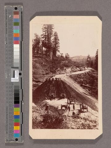 Heath's Ravine Bank. 82 feet high. 82 miles from Sacramento