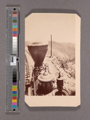 Rounding Cape Horn. Road to Iowa Hill from the river, in the distance
