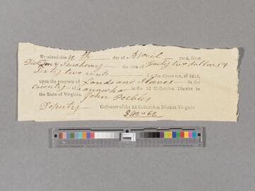 Tax receipt of Dickinson & Shrewsbury