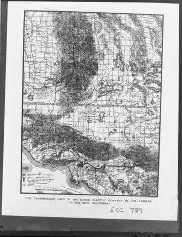 A map of the transmission system of the Edison Electric Company