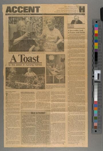 Newspaper clipping from the Columbus Dispatch, 1984