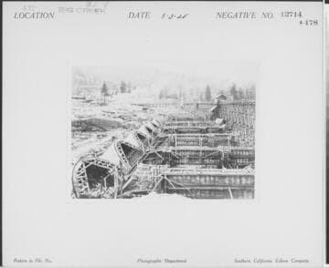 Big Creek, Florence Lake Dam - Construction of multiple-arch dam
