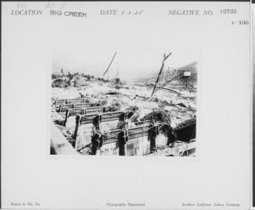 Big Creek, Florence Lake Dam - Construction of multiple-arch dam