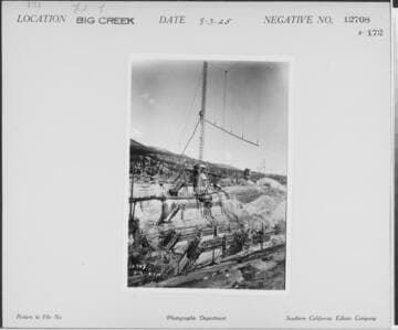 Big Creek, Florence Lake Dam - Construction of multiple-arch dam