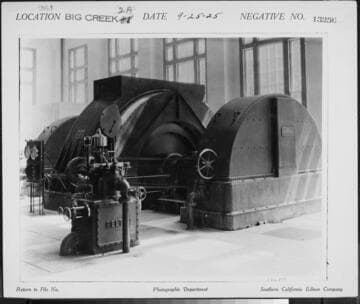 Big Creek Powerhouse #1 - Powerhouse #1 interior