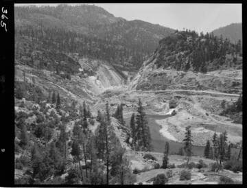 Big Creek - Mammoth Pool - General view of damsite from Daulton Creek Road