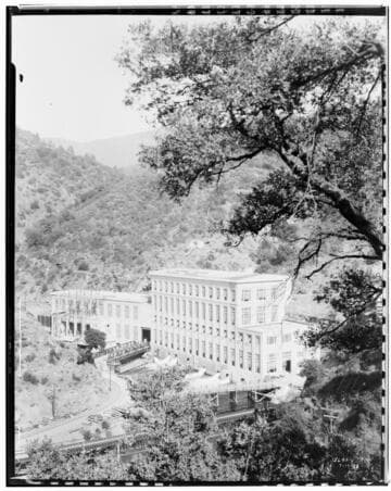 Vertical shot of Big Creek Powerhouse 2 & 2A