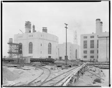 Long Beach Steam Station, Plant #3 - General view of building from southeast