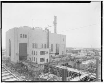 Long Beach Steam Station, Plant #3 - General view from Northeast, building stripped