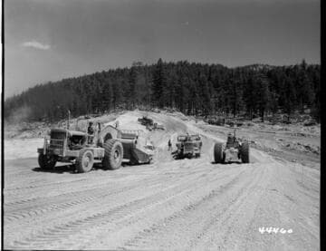 Excavation of reservoir with heavy equipment at Vermilion