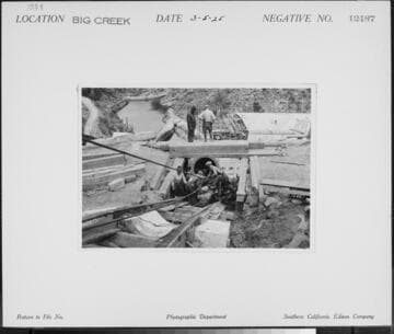 Big Creek PH#2 - Laying pipe for Unit #4