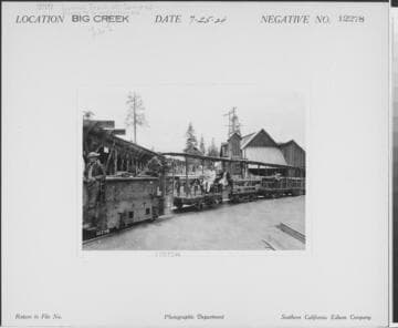 Big Creek, Florence Lake Dam - Lunch Train at Camp 62