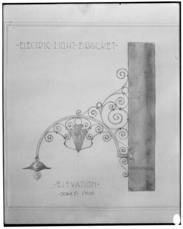 A drawing for ornamental street light bracket