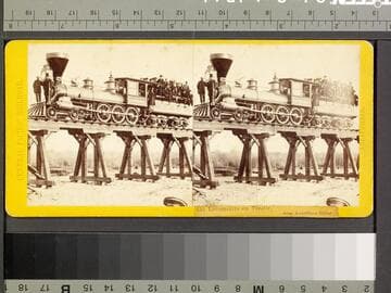 135. Locomotive on Trestle, near American River