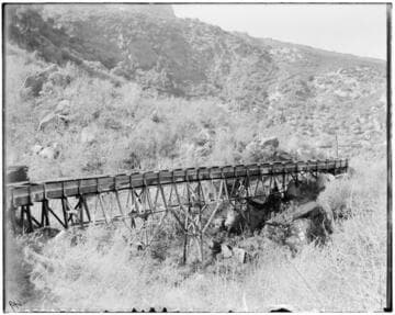 A long view of a flume at Kaweah #2 Hydro Plant