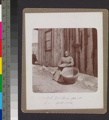 A basket maker and her wares