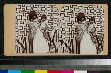 Hualapai Indian woman holding a baby