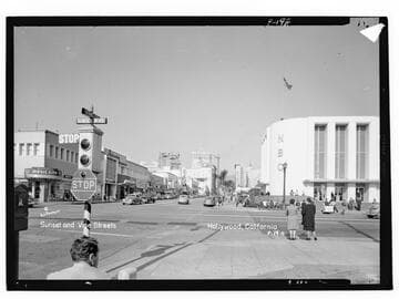 Sunset and Vine Streets, Hollywood, California
