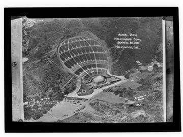 Aerial view, Hollywood Bowl, seating 20,000, Hollywood, Cal