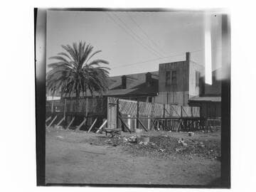 Fenced area behind Plaza Church, Los Angeles