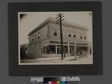 Arlington Pharmacy and E.E. Baker grocery store, West Washington Boulevard, Los Angeles
