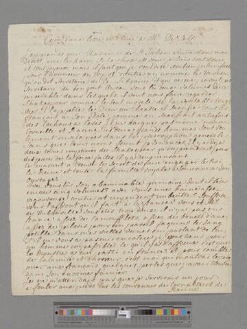Voltaire, Francois Marie Arouet. Letter to Charles Augustin Ferriol, Comte d'Argental