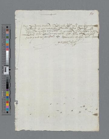 Gómez de Solis document to El Oidor de Los Reyes: Receipt