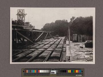 Huntington Library Construction: view showing the first floor of the Main Building looking west, before casting