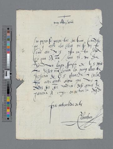 Alonso Ribero letter to Gonzalo Pizarro