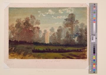 Ghostly Figure in a Wooded Landscape