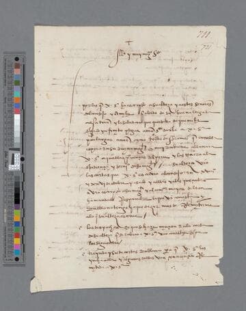 Juan de Samano letter to Pedro de la Gasca, Bishop