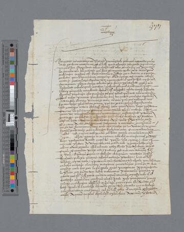 Felipe II, King of Spain, document to Pedro de la Gasca, Bishop