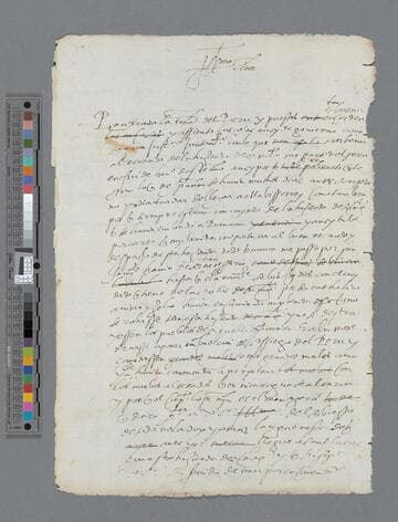 Pedro de la Gasca, Bishop, draft letter to Fernando Alvarez de Toledo, Duque de Alba