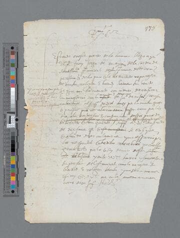 Pedro de la Gasca, Bishop, draft letter to "Reverendo Señor"