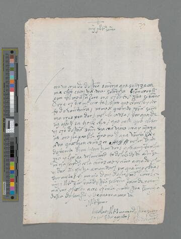Juan de Berrio letter to Gonzalo Pizarro