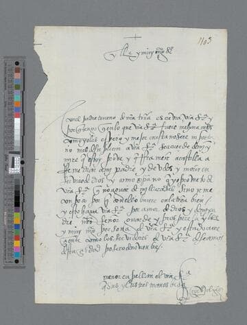 [----] Cervera? letter to Gonzalo Pizarro